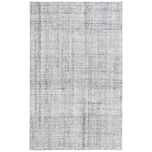 SAFAVIEH Abstract Light Gray 6 ft. x 9 ft. Plaid Marle Area Rug