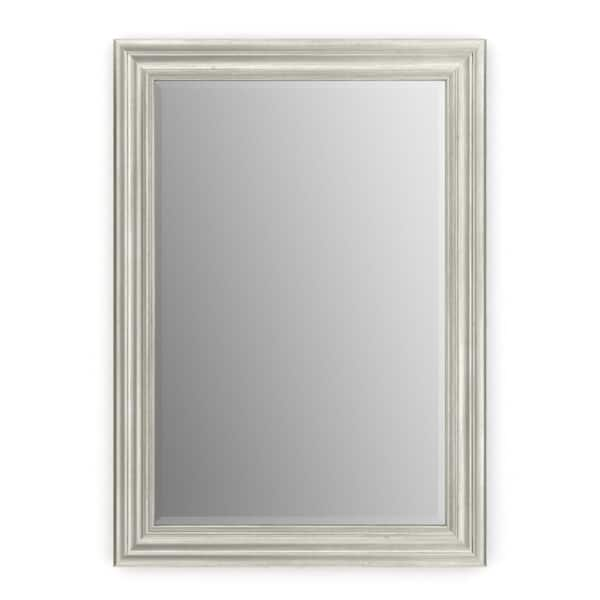 Delta 29 in. W x 41 in. H (M3) Framed Rectangular Deluxe Glass Bathroom Vanity Mirror in Vintage Nickel