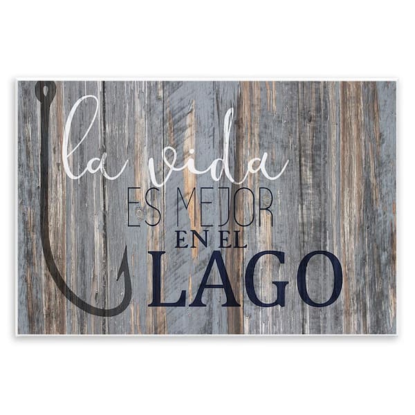 Stupell Industries Life at the Lake by Kim Allen Unframed Wall Plaque Typography Graphic Art Print 13 in. x 19 in.