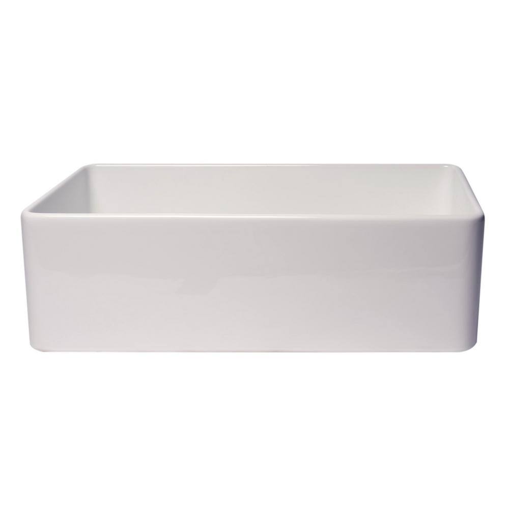 White Fireclay 36" Farmhouse Drop-in Kitchen Sink