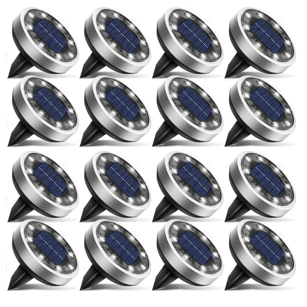 Solar Ground Lights Garden Stake, Cool White 16-Pack L0D5CYC4P8