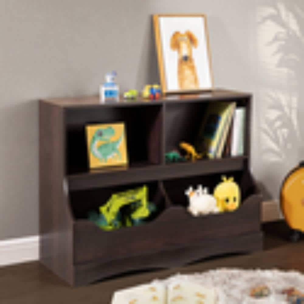 IFANNY Toy Storage Organizer, 2-Tier Kids Bookshelf, 5 Cube Kids