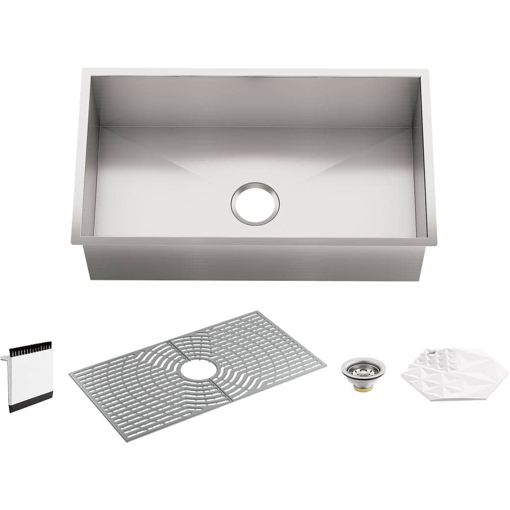 STERLING KOHLER Ludington Undermount Stainless Steel 32 in. Single Bowl