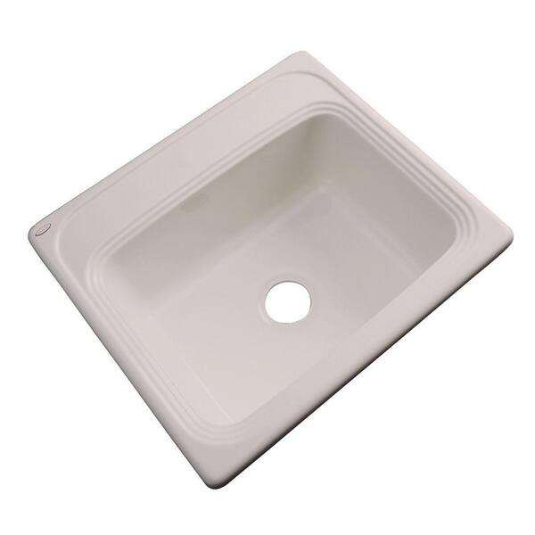 Thermocast Wellington Drop-In Acrylic 25 in. 0-Hole Single Bowl Kitchen Sink in Shell