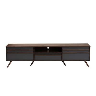 Baxton Studio Naoki 6-Drawer Grey and Walnut Dresser 168-10930-HD