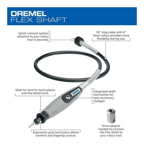 Extension Flexible Rotary Drill Tool Drive Flex Shaft Attachment for Dremel 42'' 