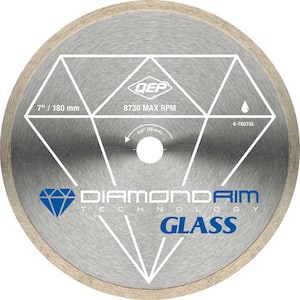 Glass 7 in. Wet Tile Saw Continuous Rim Diamond Blade