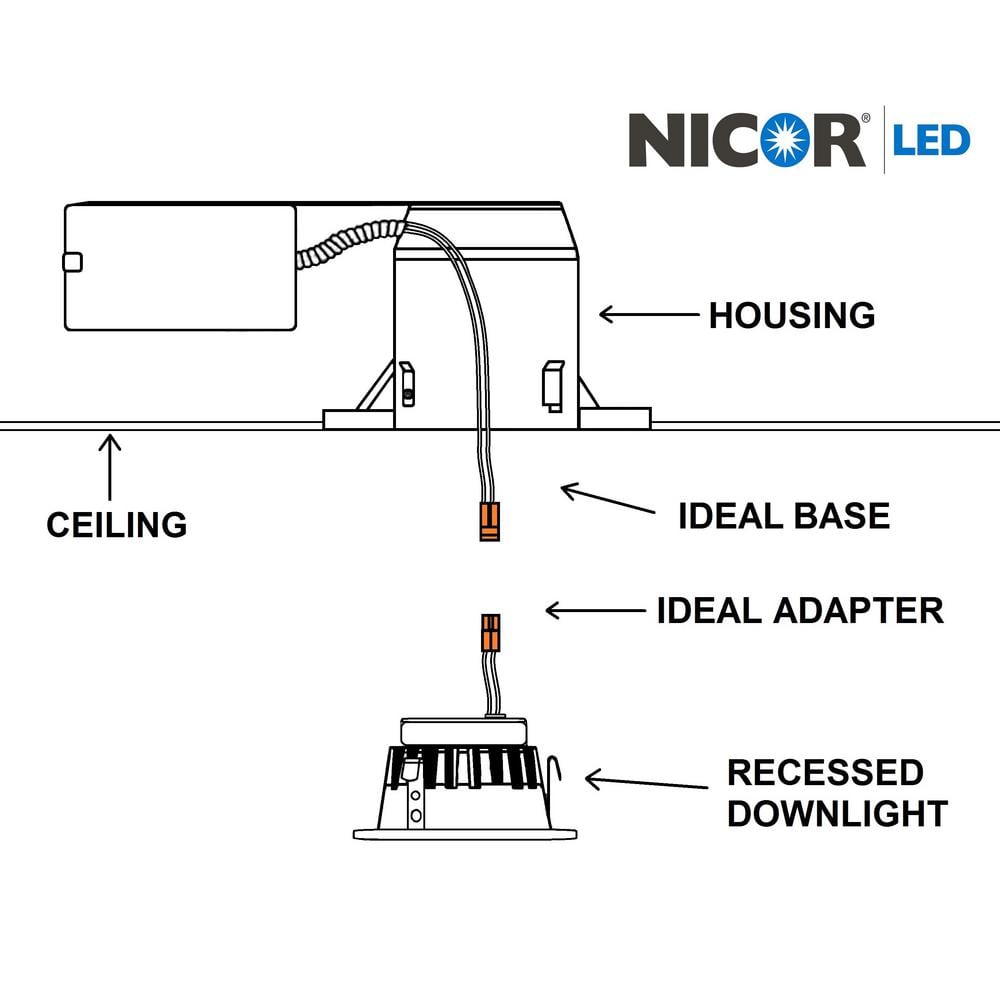 Aluminum 6-Inch Airtight LED Housing for New Construction