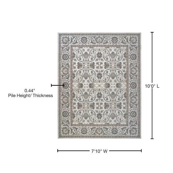 Avenue 33 Majestic Croft Ivory 8 ft. x 10 ft. Traditional Border