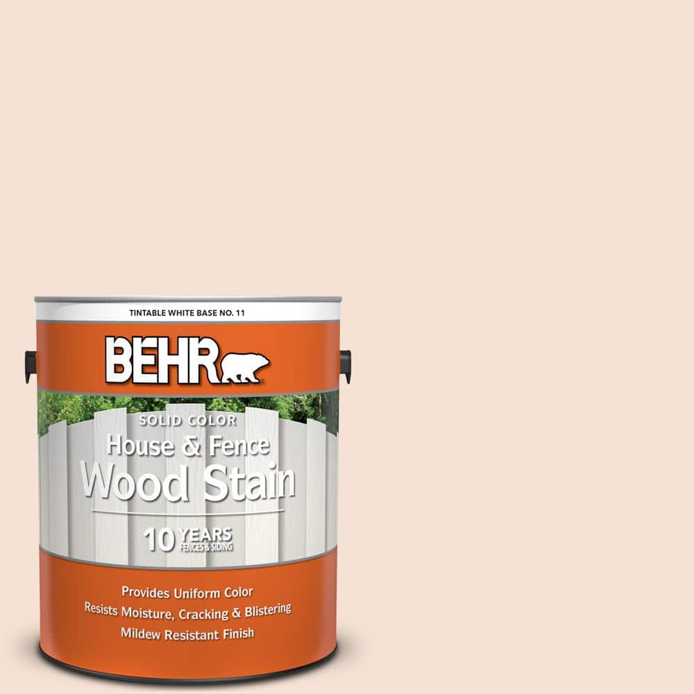 BEHR 1 gal. #RD-W13 Almond Kiss Solid Color House and Fence Exterior Wood Stain -  13483701