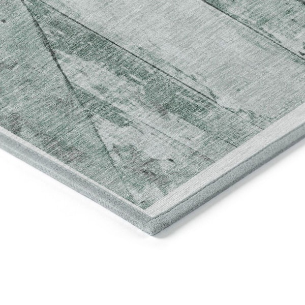 Chantille Machine Washable Indoor/Outdoor Abstract ACN1876 Sage 9 ft. x 12 ft. Accent Rug