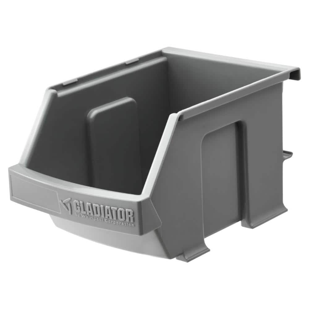 Charcoal Stackable Plastic Storage Bins for Small Items
