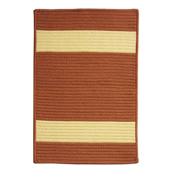 Home Decorators Collection Cafe Milano Rust/Yellow 2 ft. x 5 ft. Braided Indoor/Outdoor Runner Rug