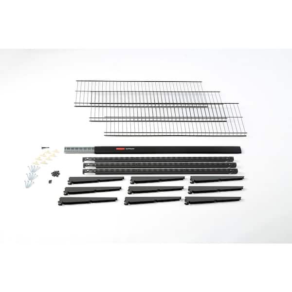 Rubbermaid 36 in. W x 12 in. D Fast Track 3 Shelf Kit, Black
