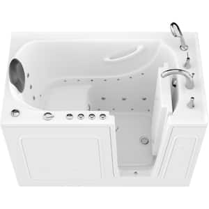 Safe Premier 53 in L x 30 in W Right Drain Walk-in Air and Whirlpool Bathtub in White