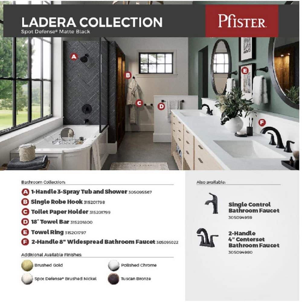 Matte Black Double Handle High Arc Bathroom Faucet