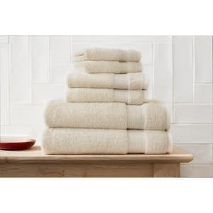 6-Piece HygroCotton Bath Towel Set in Oatmeal