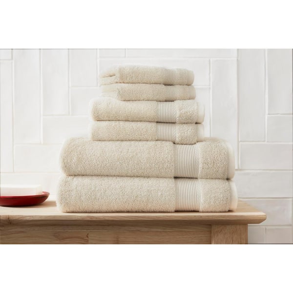 StyleWell 6-Piece HygroCotton Bath Towel Set in Oatmeal