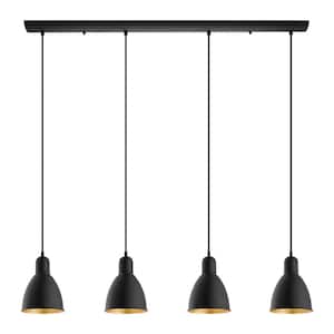 Priddy 2 39.76 in. W x 82.2 in. H 4-Light Multi Light Linear Pendant with Metal Shades