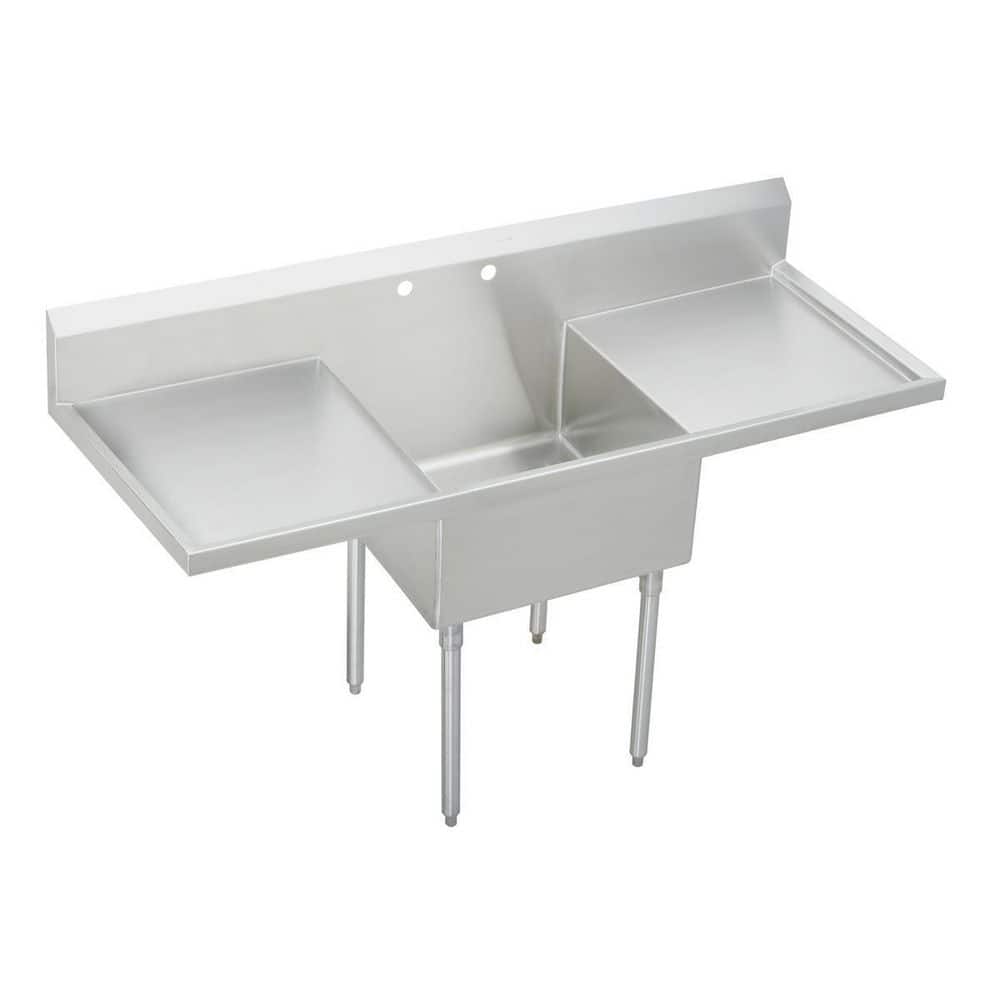 78 in. Floor Mount Stainless Steel Commercial Single Compartment Scullery Sink with Drainboard price history on PriceWatchPro