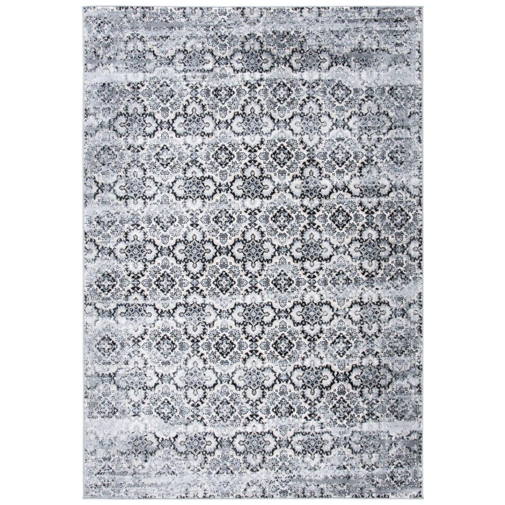 Lagoon Grey/Ivory 5 ft. x 8 ft. Medallion Trellis Area Rug price history on PriceWatchPro