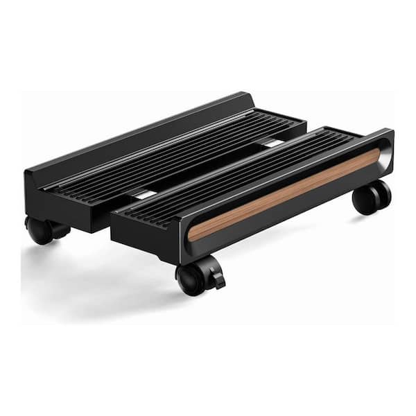 Adjustable Mobile CPU Stand, Ventilated PC stand for floor, Computer Tower Stand with Locking Cast