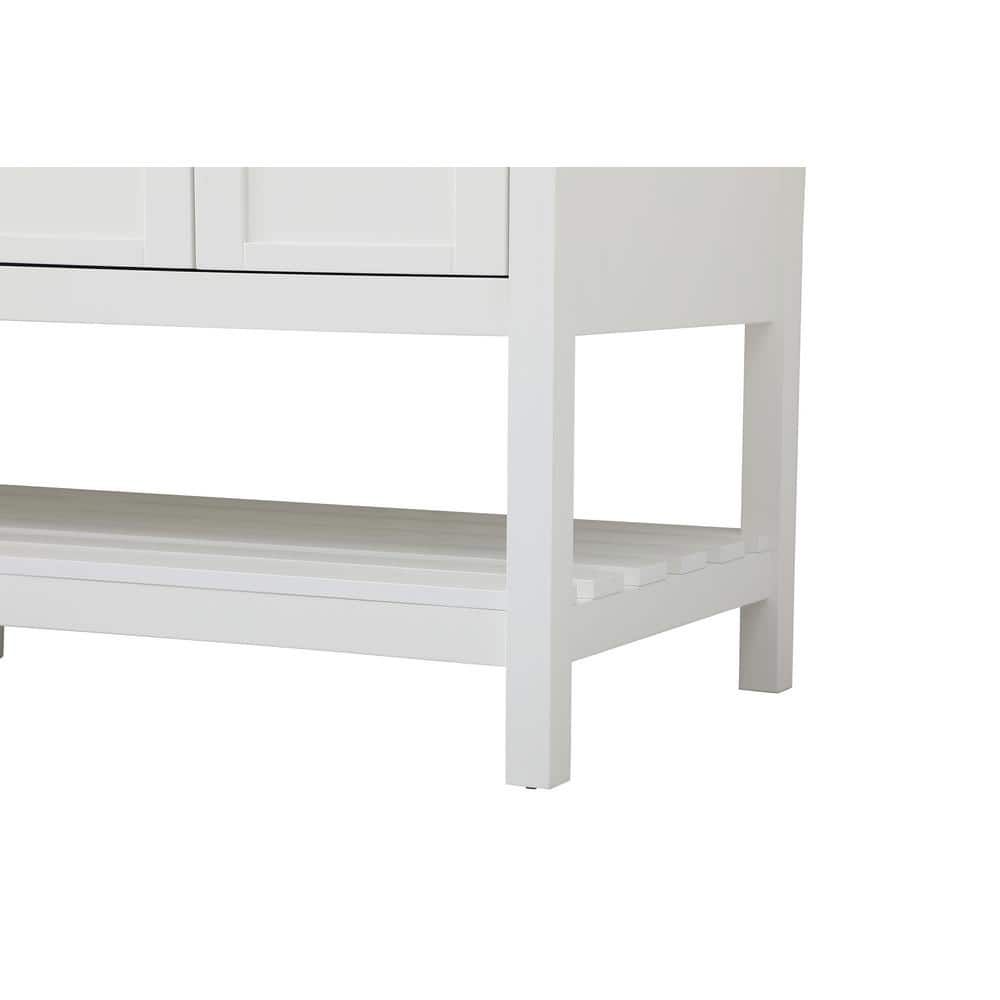 Theo 60" White MDF Bathroom Vanity with Calacatta Marble Top