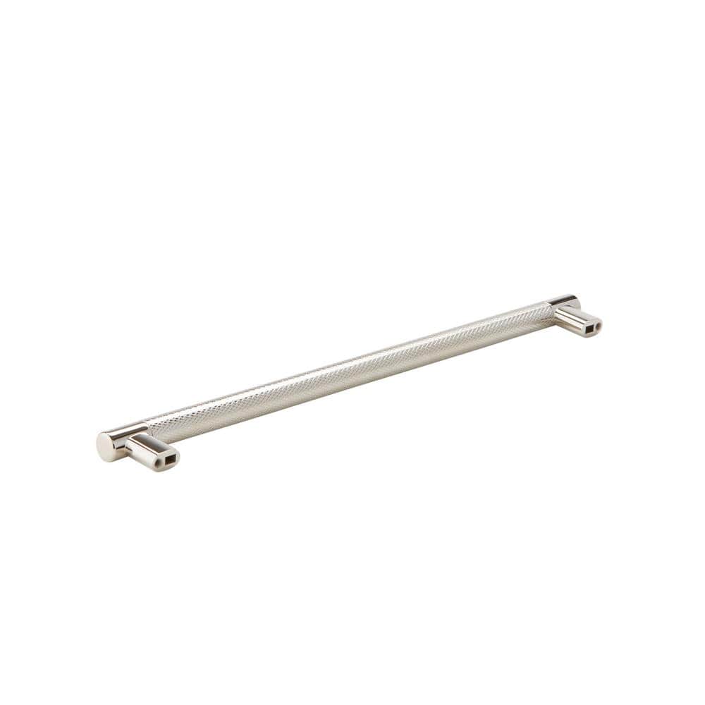 Polished Nickel 12-5/8 Inch Bar Cabinet Pull with Mounting Hardware