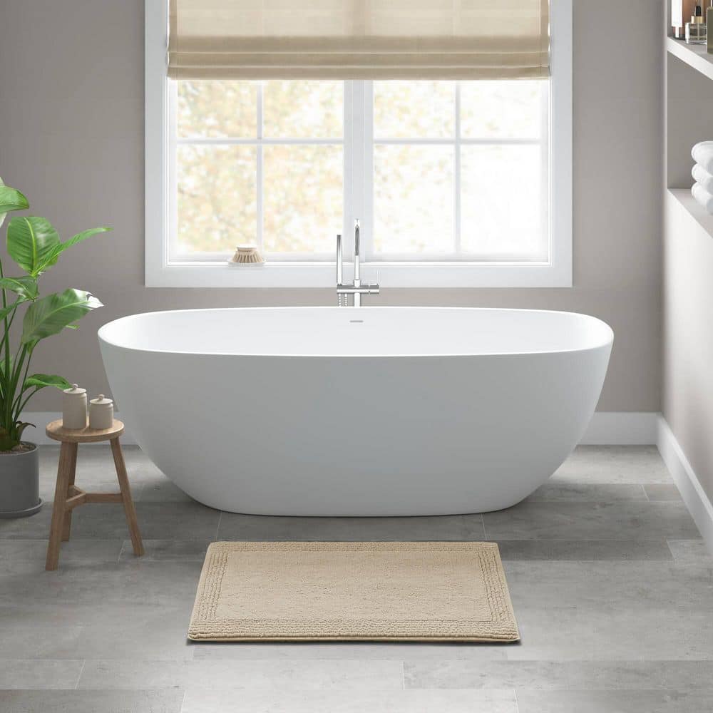 Splendor Natural Cotton Tufted Reversible Bath Rug