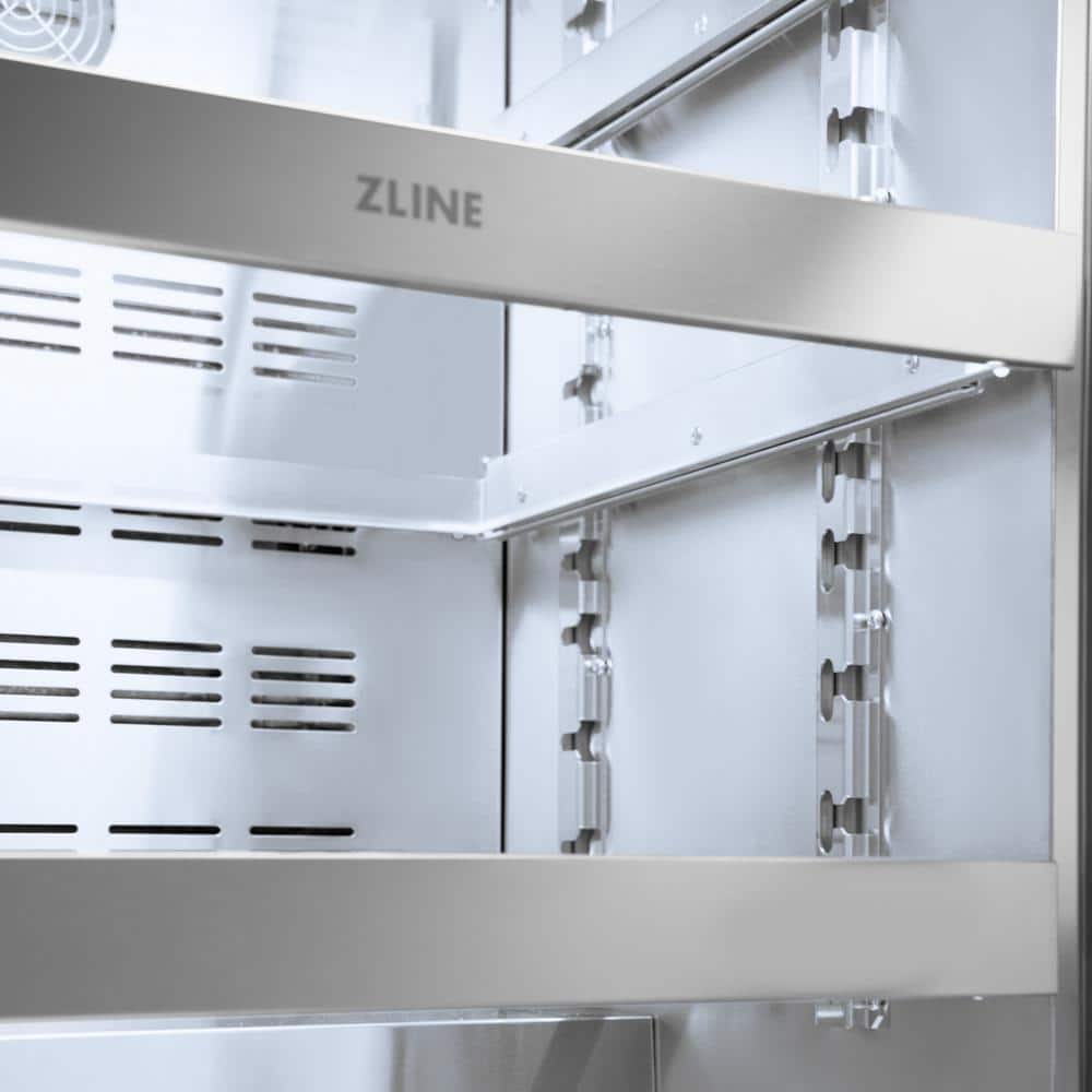 24" White Matte Undercounter Stainless Steel Beverage Fridge