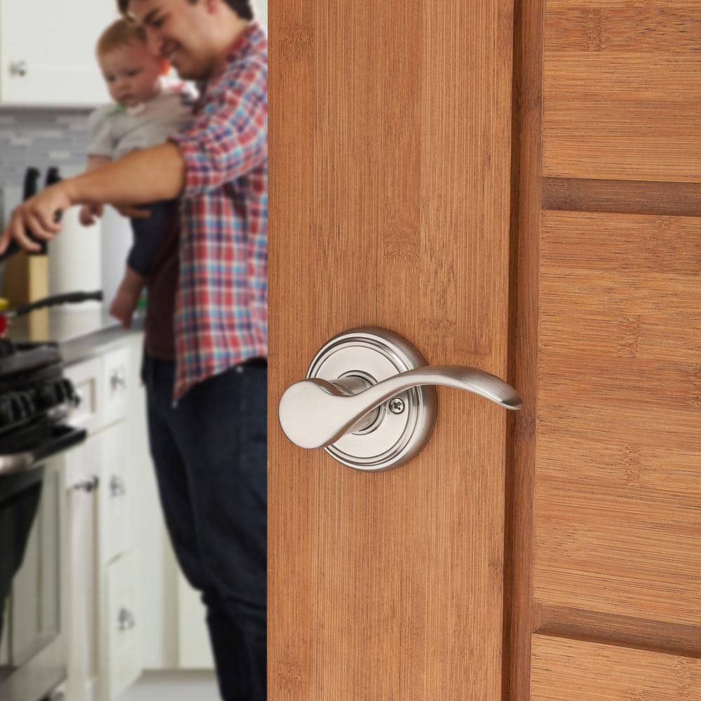 Satin Nickel Right-Handed Half Dummy Door Lever