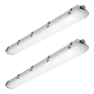 4 ft. 39-Watt Equivalent 4500 Lumens Integrated LED White High Bay Light UNV Voltage Commercial Vaportite (2-Pack)