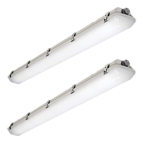 Metalux 4 ft. 39-Watt Equivalent 4500 Lumens Integrated LED White High Bay Light UNV Voltage Commercial Vaportite (2-Pack)