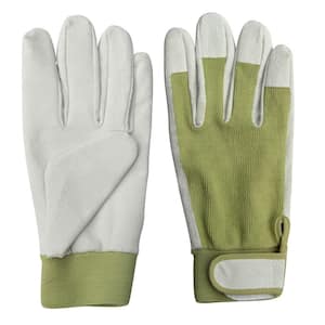 9.5 in. Leather Gardening Ladies Gloves