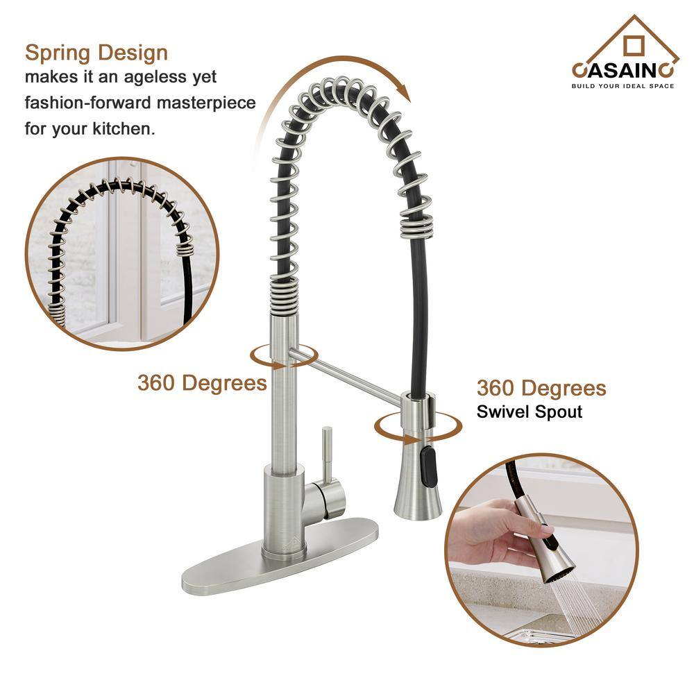 32" Satin Stainless Steel Undermount Double Bowl Kitchen Sink with Faucet