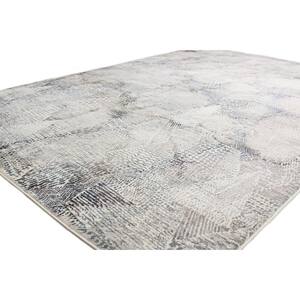 Cambridge Ivory/Blue 7 ft. x 10 ft. (7'1" x 10') Abstract Transitional Area Rug
