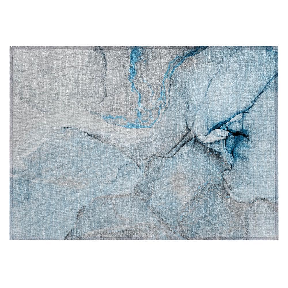Chantille ACN506 Blue 1 ft. 8 in. x 2 ft. 6 in. Machine Washable Indoor/Out