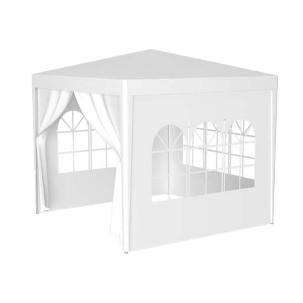 10 ft. x 10 ft. White Canopy, Event Tent for Barbecue, Camping, Party