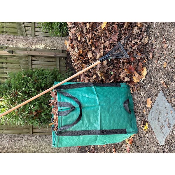 48 gal. Leaf Bag, Reusable Lawn and Leaf Garden Bag with Reinforced Handle (3-Pack, Grey)