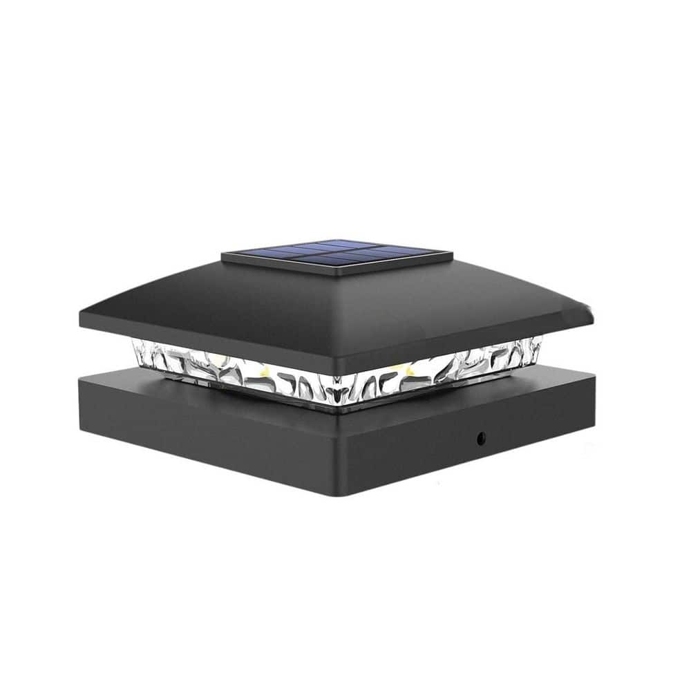 4 x 4 Solar Fence Post Cap Light Black Deck Outdoor Solar Powered Warm White Garden Patio Porch 6-Pack price history on PriceWatchPro