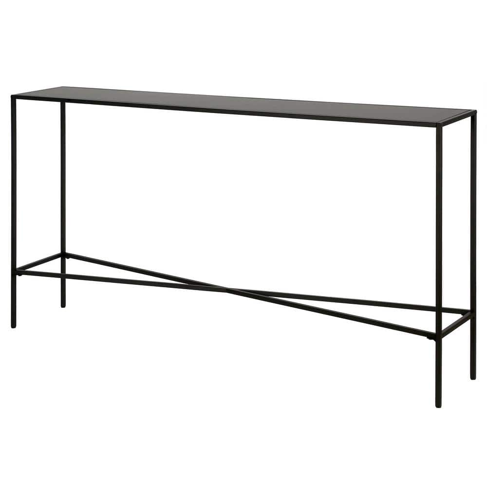 Henley 55'' Blackened Bronze Metal & Glass Console Table