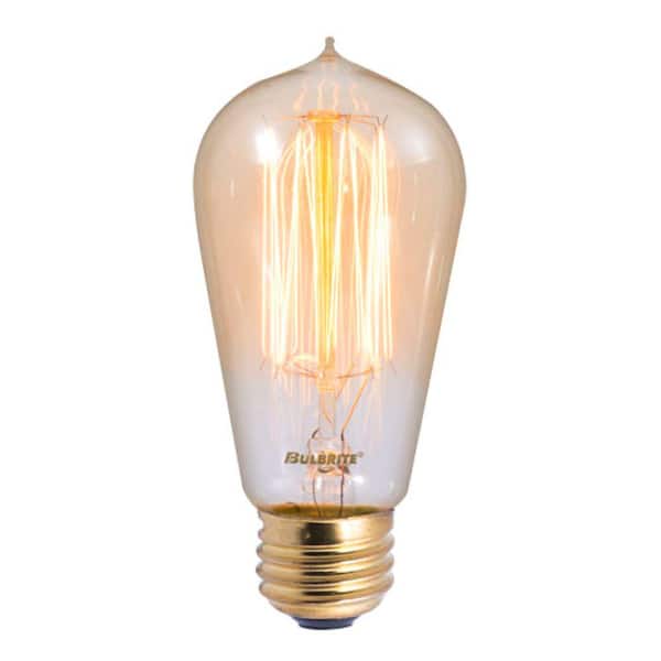 Bulbrite 40-Watt ST18 Incandescent Light Bulb Medium Base (E26) Antique Nostalgic Thread 2200k (4-Pack )