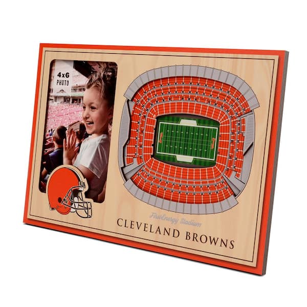 YouTheFan NFL Cleveland Browns 3D StadiumView Picture Frame Multi-Colored- First Energy Stadium
