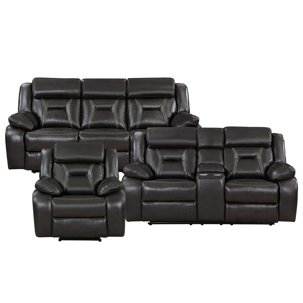 Belmont 86 in. W Pillow Top Arm Faux Leather Rectangle Power Reclining Sofa