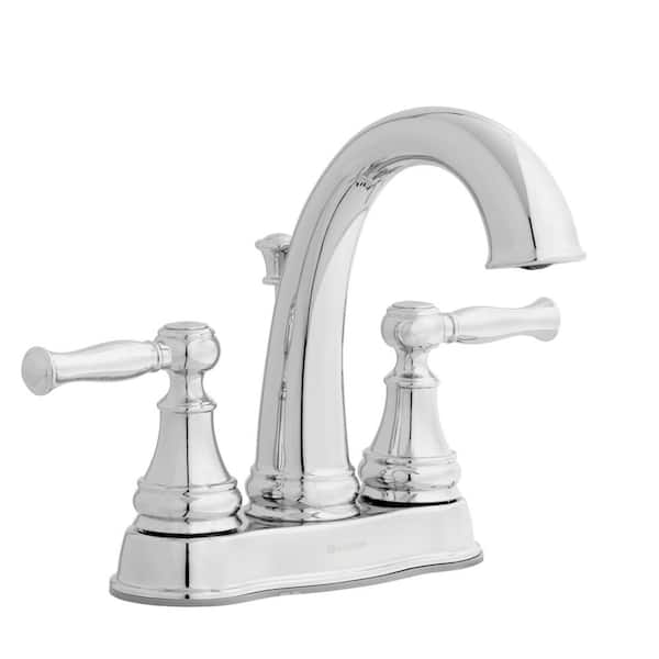 Glacier Bay Fairway 4 in. Centerset Double-Handle High Arc Bathroom Faucet in Polished Chrome