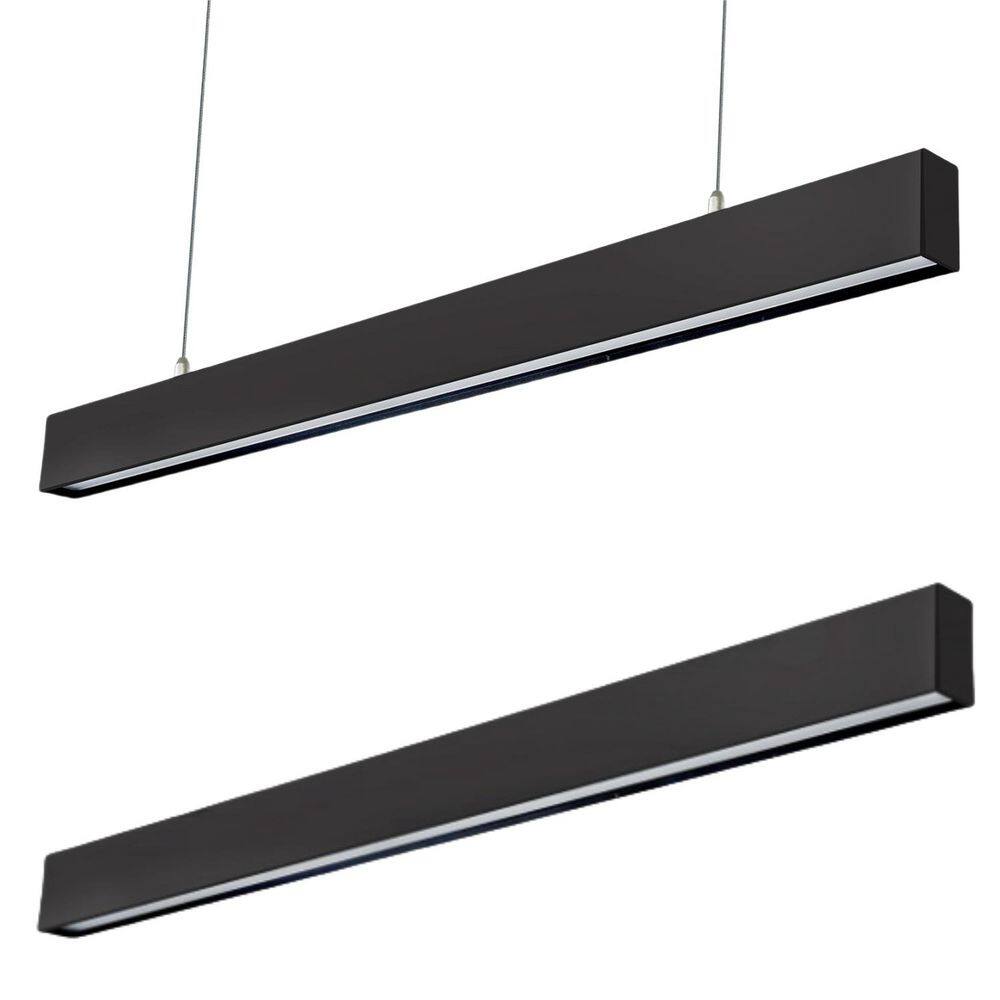 4 ft. 50-Watt Integrated LED Dimmable 6000 lumens Black Up and Down Suspended Shop Light 3CCT Selectable (2-Pieces) price history on PriceWatchPro