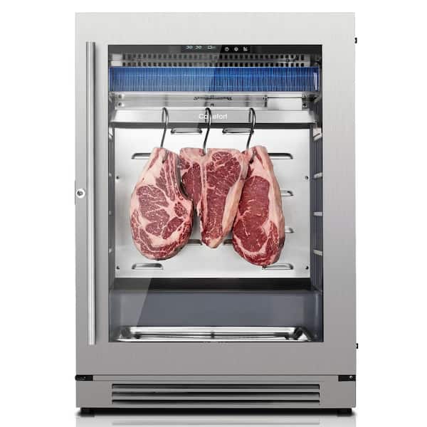 24 in. 3.7 cu. ft. Dry Aging Refrigerator Beef Meat Steak Aging Machine in Stainless Steel Built-in/Freestanding