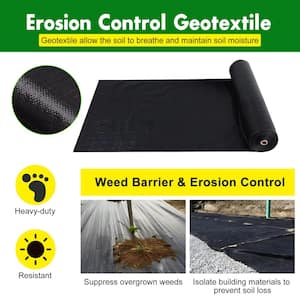 13 ft. x 100 ft. Heavy PP Woven Weed Barrier Soil Erosion Control Geotextile Landscape Fabric 6 oz.