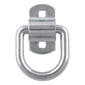 3" x 3" Surface-Mounted Tie-Down D-Ring (3,600 lbs., Clear Zinc)
