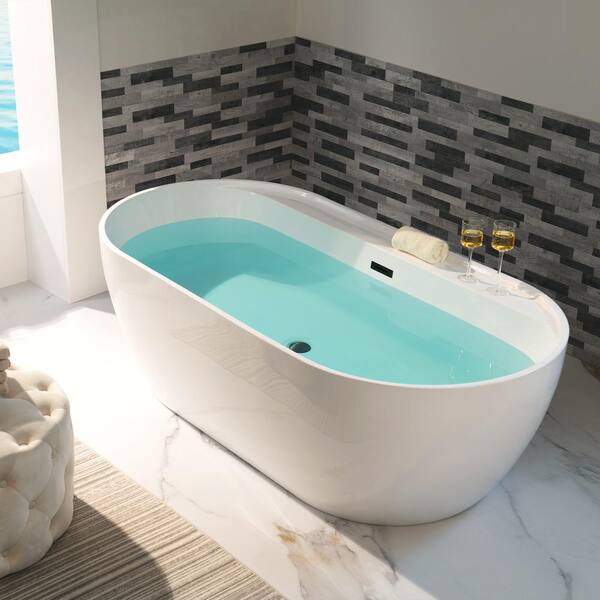 WoodBridge 72'' x 35'' Freestanding Acrylic Bathtub & Reviews